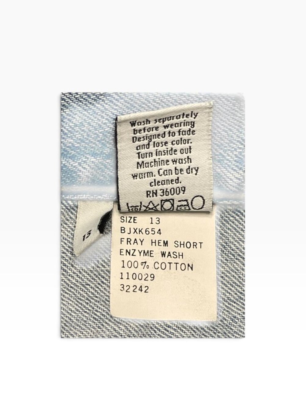 Vintage 90s Cutoff Denim Shorts Calvin Klein sz 13 Made in USA - Picture 4 of 11